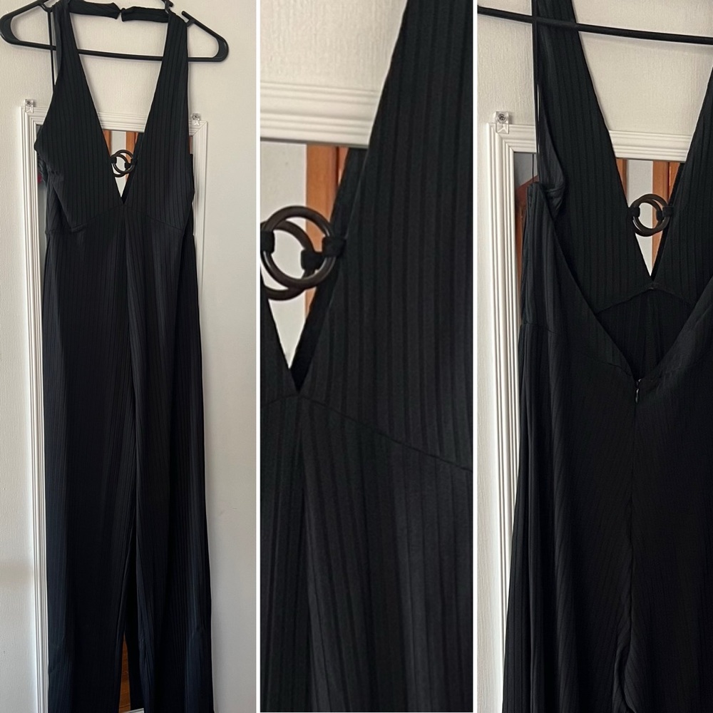 Love Tree Size Large Womens Black Jumpsuit